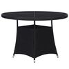 vidaXL Tuintafel &Oslash;110x74 cm poly rattan zwart