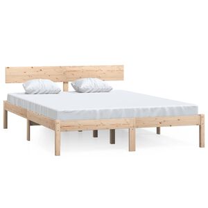vidaXL Bedframe massief hout 120x190 cm