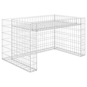 vidaXL Grasmaaieroverkapping met plantenbak 110x80x60cm staaldraad