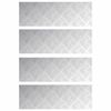 vidaXL Trap Tread 4 st 75 x 25 cm Zilver Aluminium Rechthoekig