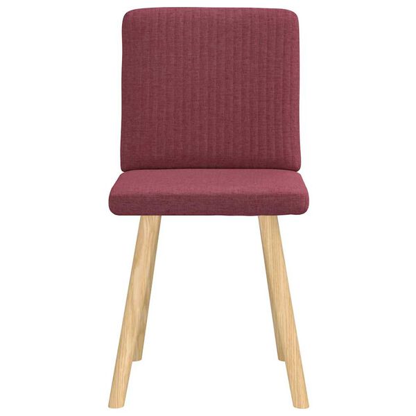 vidaXL Eetkamerstoelen 2 st stof wijnrood