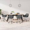 vidaXL Eetkamerstoelen 6 st draaibaar stof donkergrijs
