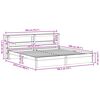 vidaXL Bedframe met hoofdeinde Wasbruin 180 x 200 cm Massief Vurenhout