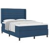 vidaXL Boxspringbed met matras met hoofdeinde Blauw 200 x 160 cm Stof