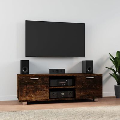 vidaXL Tv-meubel 120x40,5x35 cm bewerkt hout gerookt eikenkleurig