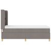 vidaXL Boxspringbed met matras met hoofdeinde Taupe 140 x 200 cm Stof