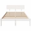 vidaXL Bedframe met hoofdeinde Wit 135 x 190 cm Massief grenenhout