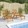 vidaXL Terrasstoelen 2 st met voetensteun massief acaciahout