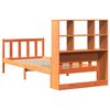 vidaXL Bed met boekenkast zonder matras massief hout wasbruin 75x190cm