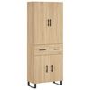 vidaXL Hoge kast 69,5x34x180 cm bewerkt hout sonoma eikenkleurig
