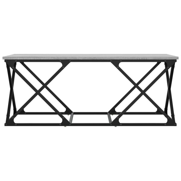 vidaXL Salontafel 100x49x40 cm bewerkt hout grijs sonoma