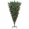 vidaXL Understeboven Kunstkerstboom met Ballen Set Groen 180 cm PVC