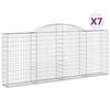 vidaXL Schanskorven 7 st gewelfd 300x30x120/140 cm ijzer