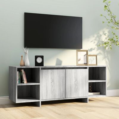 vidaXL Tv-meubel 130x35x50 cm spaanplaat grijs sonoma eikenkleurig