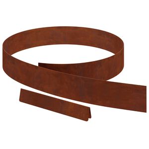 vidaXL Tuinrand 4 pcs Roestig 450 x 0,05 x 10 cm Cortenstaal