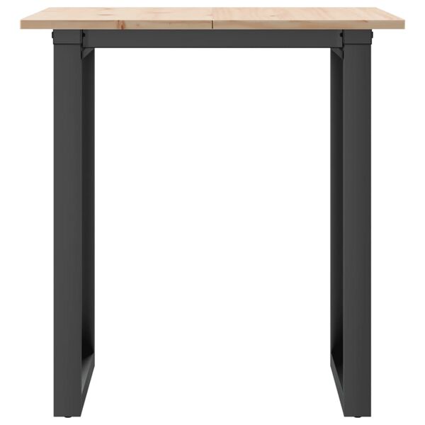 vidaXL Eettafel O-frame 60x60x75 cm massief grenenhout en staal