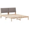 vidaXL Bedframe met hoofdeinde Bruin 150 x 200 cm Massief grenenhout