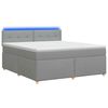 vidaXL Boxspringbed met matras Lichtgrijs 180 x 200 cm Stof
