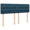 vidaXL Boxspring met matras fluweel blauw 140x190 cm