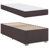 vidaXL Bedframe met matras Donkerbruin 90 x 200 cm Stof