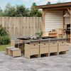 vidaXL 13-delige Tuinset met kussens poly rattan gemengd beige