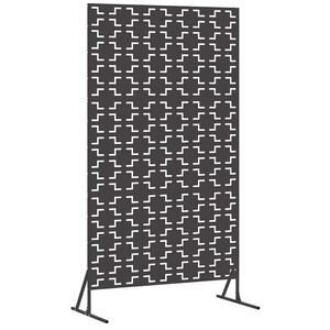 vidaXL Privacyscherm 100 x 50 x 180 cm Staal Zwart