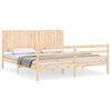 vidaXL Bedframe met hoofdbord massief hout