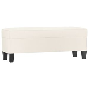 vidaXL Bankje 100x35x41 cm kunstleer cr&egrave;mekleurig