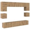vidaXL Tv-meubelset 8 pcs Artisan Eiken Bewerkt hout
