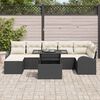 vidaXL Tuin Sofa Set met opslag 8 pcs Zwart en Cr&egrave;me poly rattan