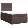 vidaXL Boxspring met matras stof donkerbruin 120x190 cm
