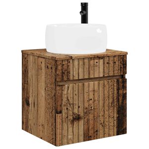 vidaXL Wandgemonteerde wastafelmeubel Oud hout 49 x 44,5 x 66 cm