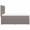 vidaXL Boxspring met matras stof taupe 140x200 cm