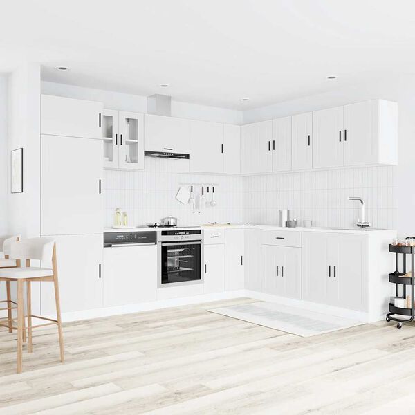 vidaXL 14-delige Keukenkastenset Porto bewerkt hout wit