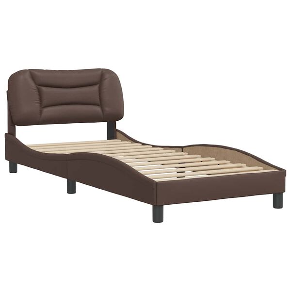 vidaXL Bedframe zonder matras "Hvar" kunstleer bruin 90x200 cm