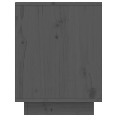 vidaXL Schoenenkast 60x34x45 cm massief grenenhout grijs
