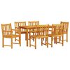 vidaXL Tuin eettafelset 7 st Bruin Massief Acaciahout
