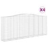vidaXL Schanskorven 4 st gewelfd 400x50x160/180 cm ijzer