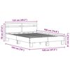 vidaXL Bedframe met LED Oudhout 120 x 190 cm Bewerkt hout