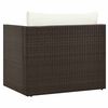 vidaXL 5-delige Loungeset met kussens poly rattan bruin