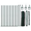 vidaXL Gelast Draadhek met Betonnen Basis 25 x 0,5 m (B x H)