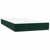 vidaXL Boxspring met matras en LED fluweel donkergroen 90x190 cm