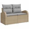 vidaXL Tuin Sofa Set met opslag 6 pcs Beige en Licht Grijs poly rattan
