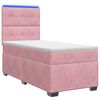vidaXL Boxspringbed met matras Roze 100 x 200 cm Fluweel