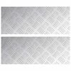 vidaXL Trap Tread 2 st 50 x 20 cm Zilver Aluminium Rechthoekig