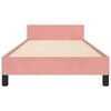 vidaXL Bedframe met hoofdeinde fluweel roze 90x190 cm