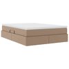 vidaXL Opbergbed met matras Cappuccino 140 x 200 cm Nep Leer