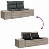 vidaXL Tuin Sofa Set 8 pcs Licht Grijs en Donker Grijs poly rattan