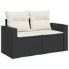 vidaXL Tuin Sofa Set met kussen met opslag 8 pcs Zwart en cr&egrave;me