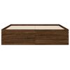 vidaXL Bedframe met lades bewerkt hout bruin eikenkleur 120x200 cm